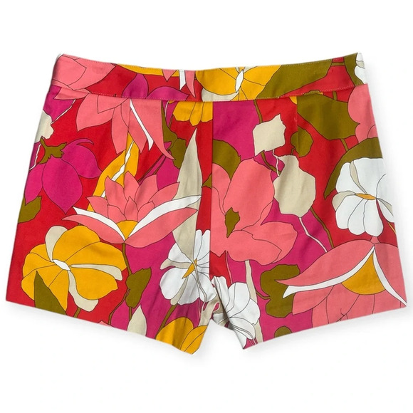 Trina Turk CORBIN 2 SHORTS size 6 multi color retro floral print - Picture 3 of 5